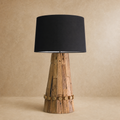 Lámpara de Sobremesa Dominó de Madera de Teca 40 x 71 cm