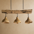 Lámpara Colgante Sorei de madera de teca