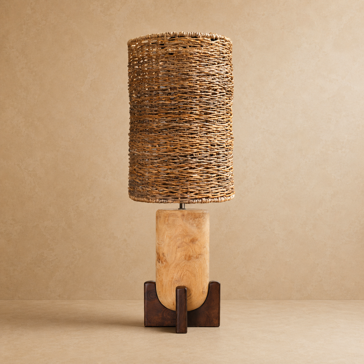 Lámpara de Sobremesa Vima de madera de teca