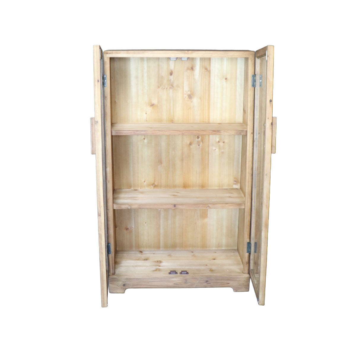 Arrimo Toscana de Madera Natural con Puertas de Vidrio
