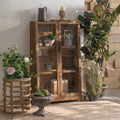 Arrimo Toscana de Madera Natural con Puertas de Vidrio