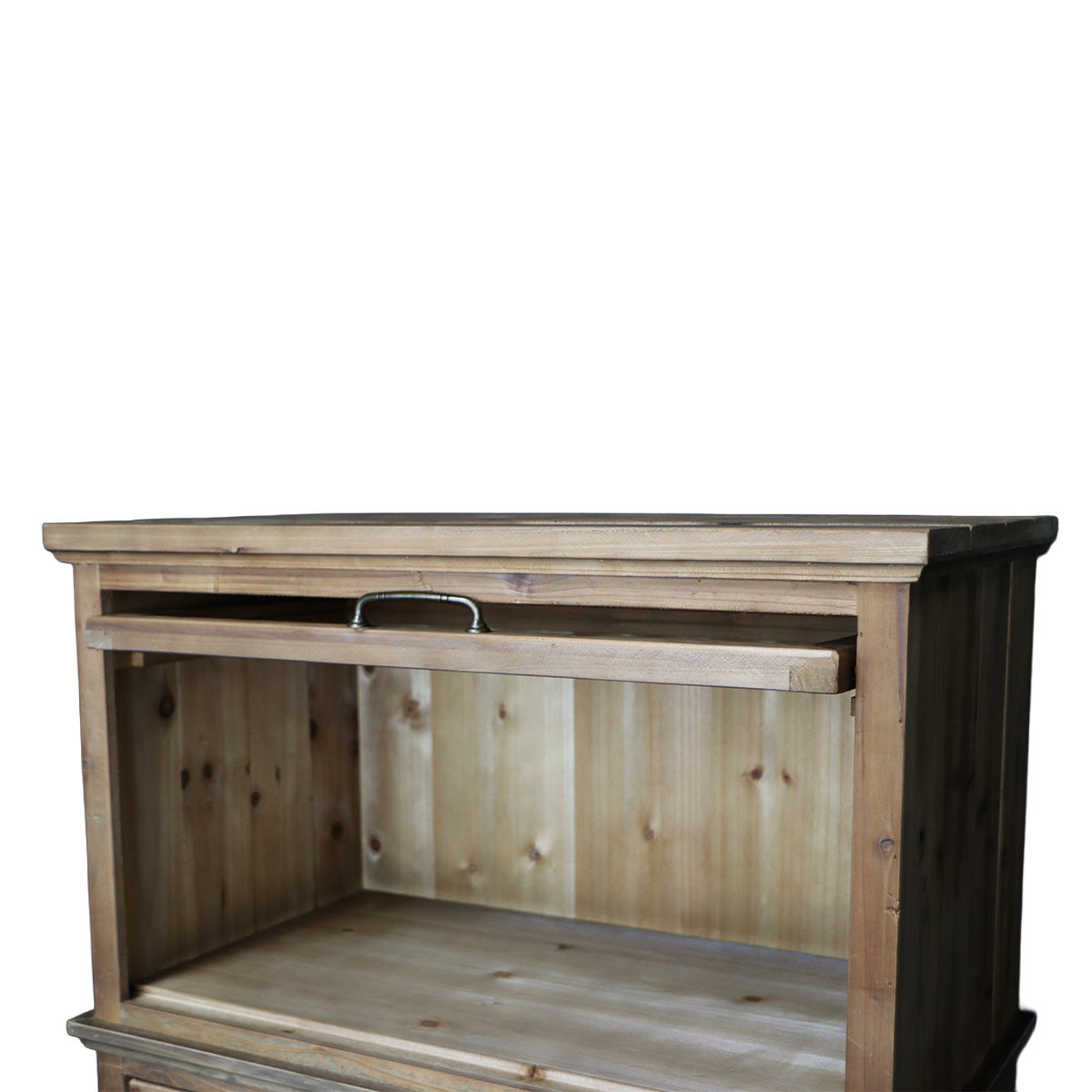 Arrimo Margutta Alto de Madera Natural con Puertas de Vidrio
