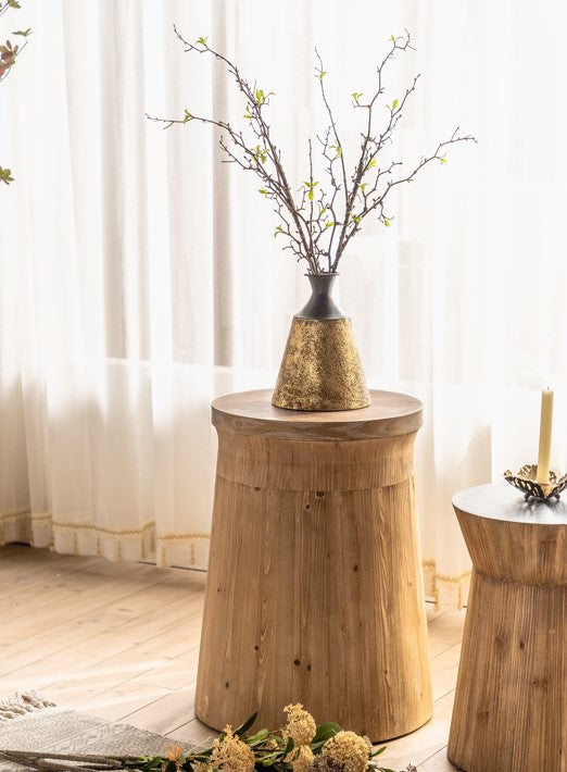 Mesa de centro y lateral Magnolia redonda madera 46 x 60cm