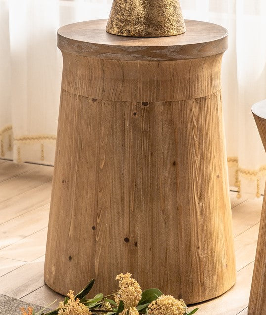 Mesa de centro y lateral Magnolia redonda madera 46 x 60cm
