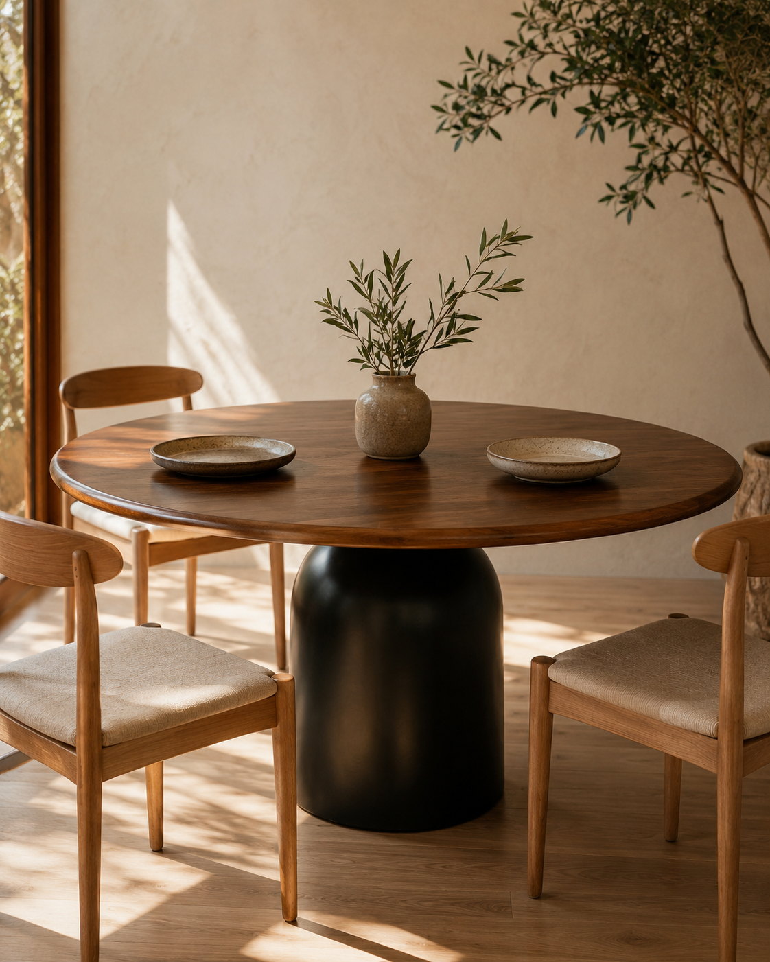 Mesa Comedor Valentín Redonda Walnut
