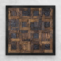 PANEL MOSAICO DE MADERA CON MARCO 100x100 cm