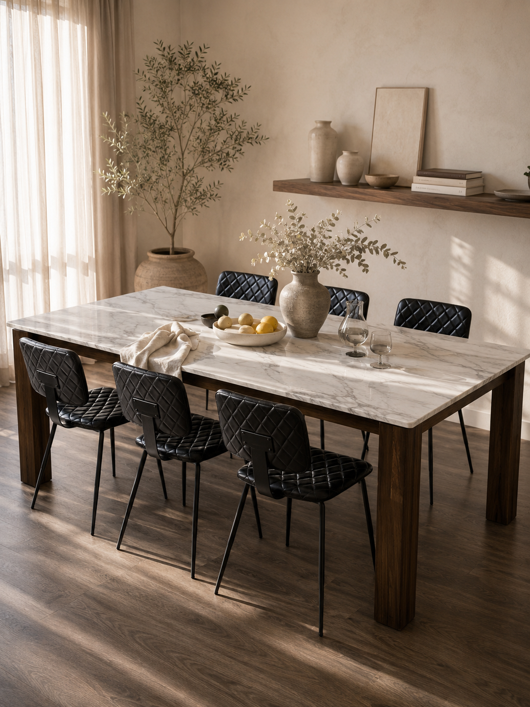 Silla Lisboa Cuero Full Grain Negro