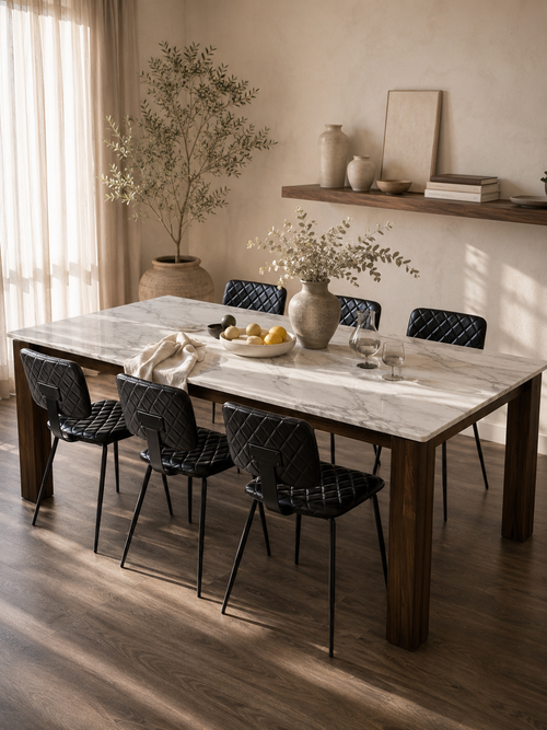Silla Lisboa Cuero Full Grain Negro