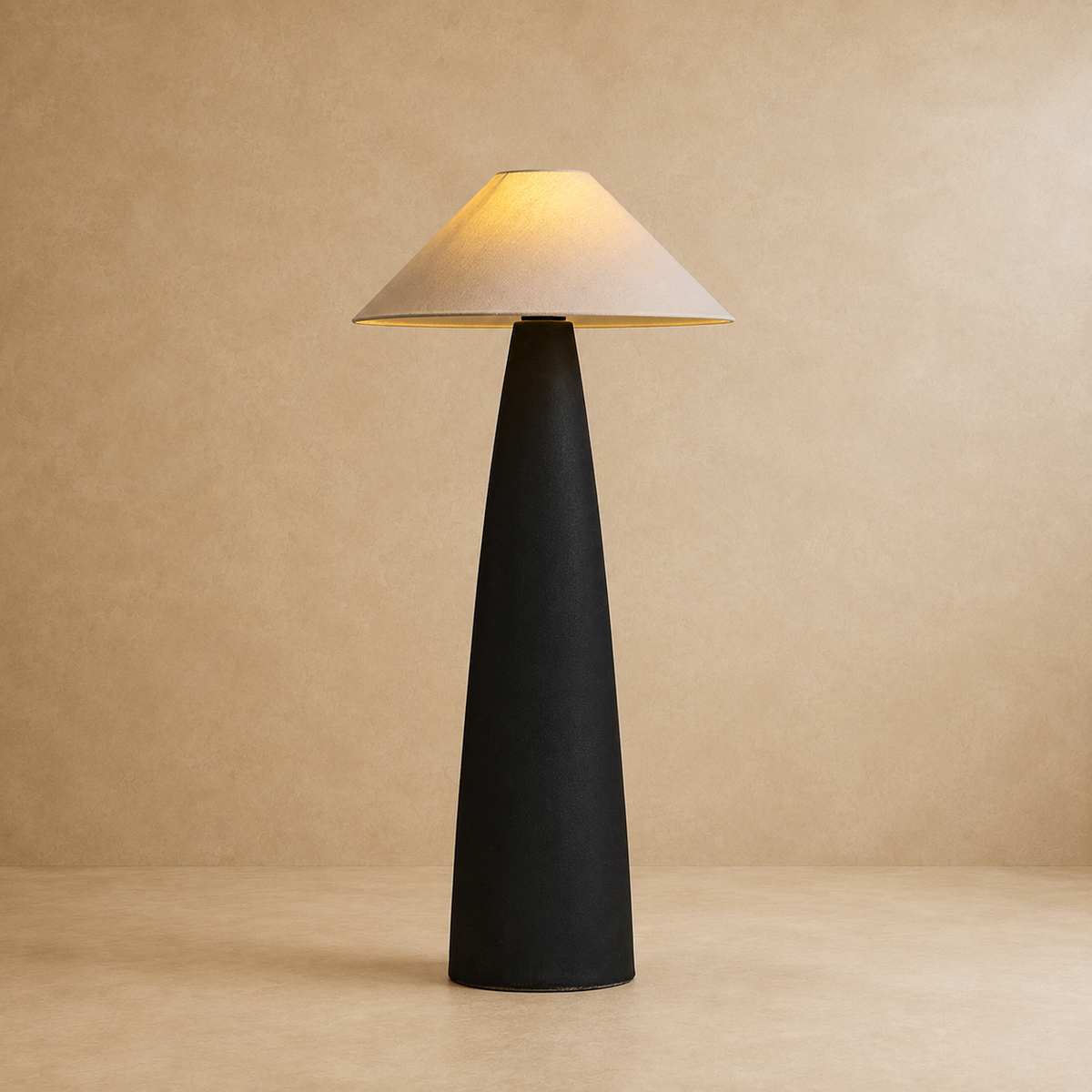 Lámpara de Pie Diban de Cerámica y Lino 50 x 108 cm