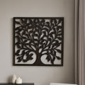 Panel decorativo arbol de la vida madera tallada 100 x 100 cm