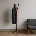 Perchero de pedestal "Manhattan" de Madera de Fresno Americano natural 47 x47 x 180CM