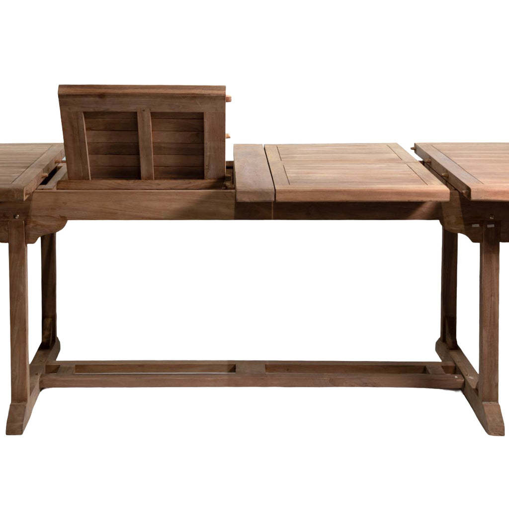 Mesa extensible rectangular madera de teca 195x110x76cm
