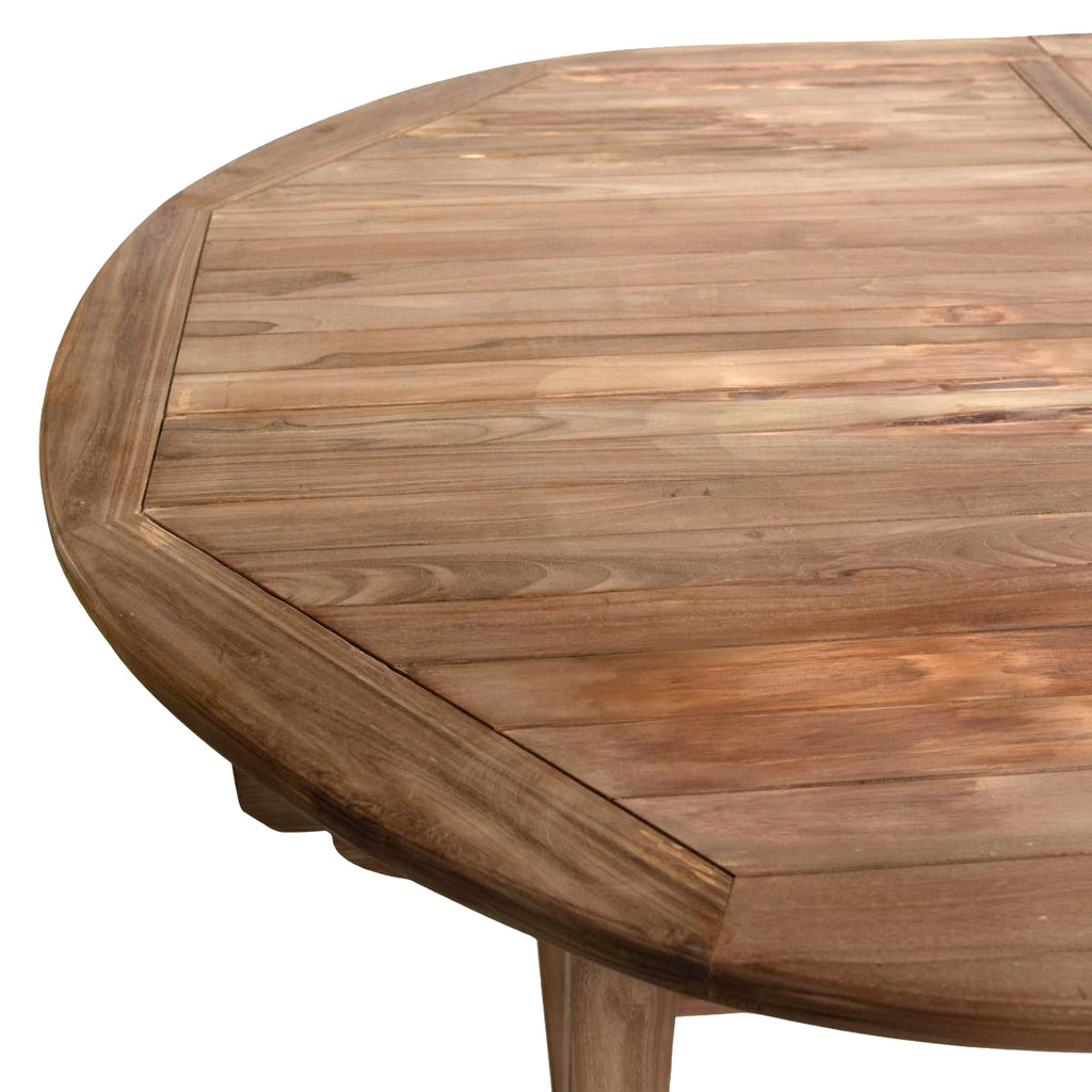 Mesa extensible ovalada madera de teca 180X120X76cm