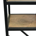 Repisa octogonal madera de mango y metal 90x30x90cm