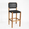 Silla de BAR simón madera / fibra sintética color negro H72cm