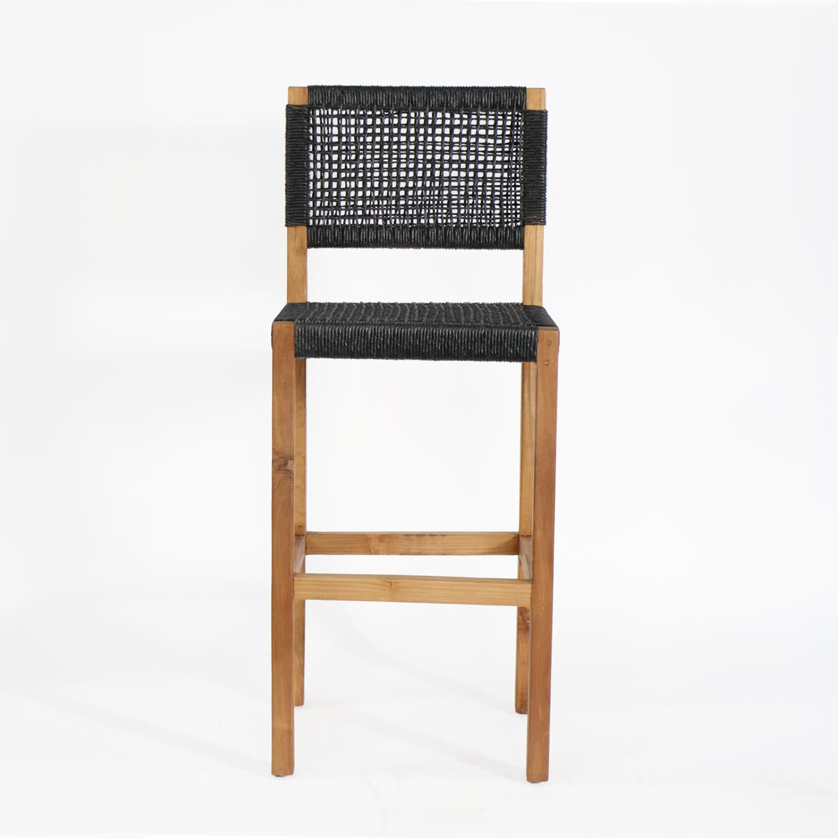 Silla de BAR simón madera / fibra sintética color negro H72cm