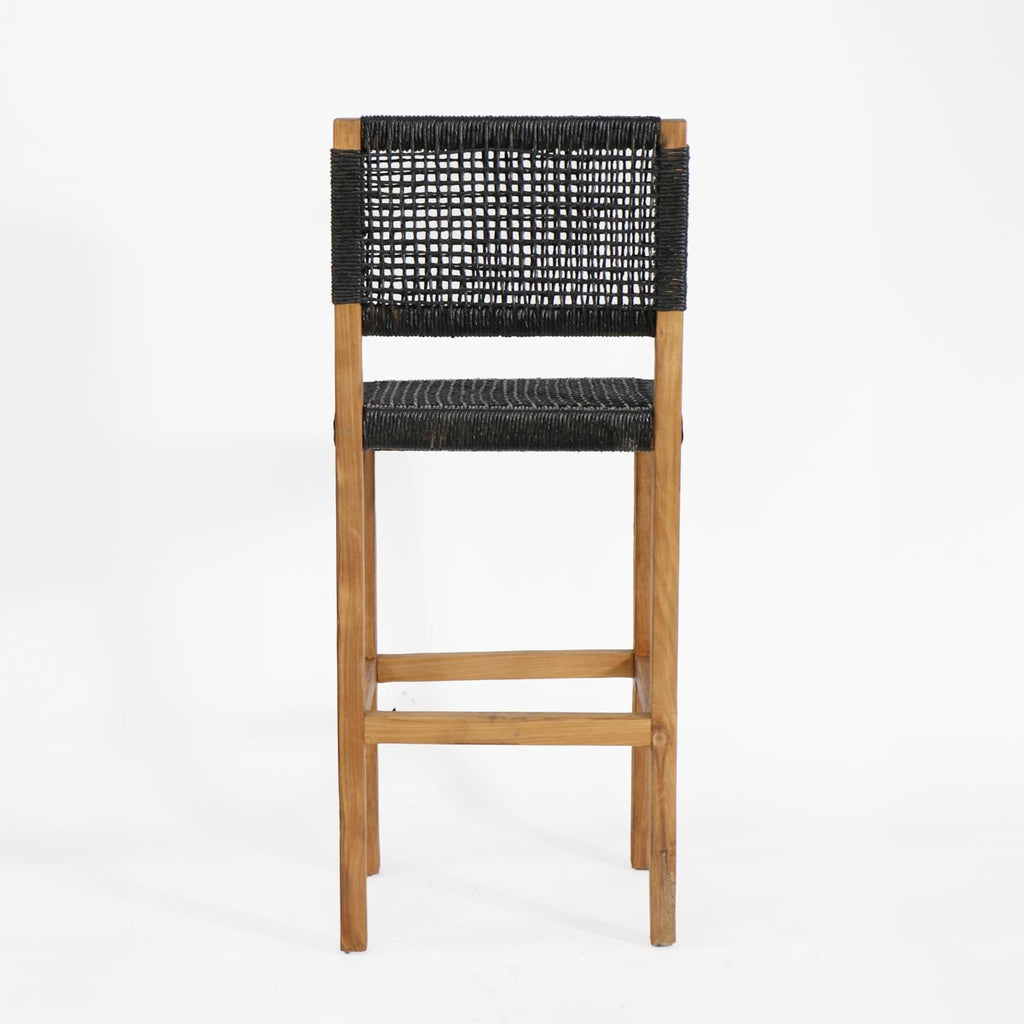 Silla de BAR simón madera / fibra sintética color negro H72cm