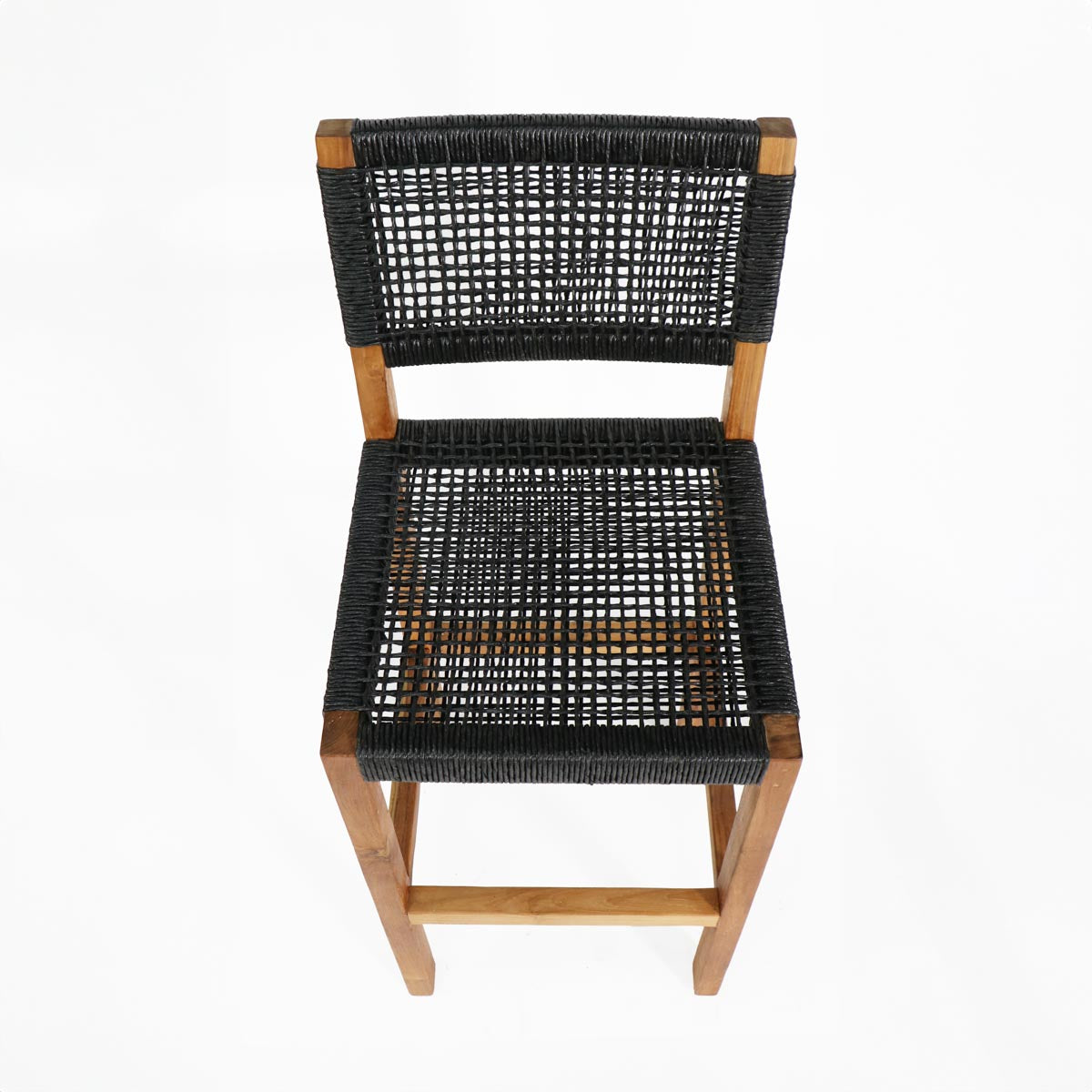 Silla de BAR simón madera / fibra sintética color negro H72cm