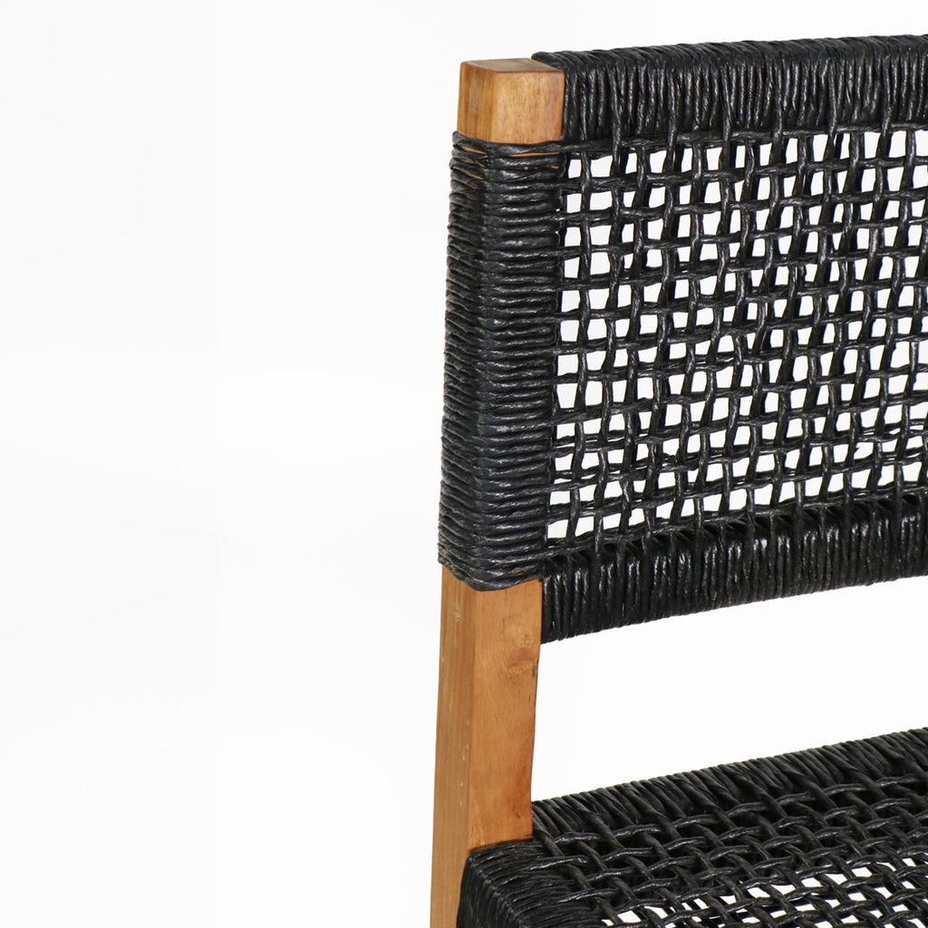 Silla de BAR simón madera / fibra sintética color negro H72cm