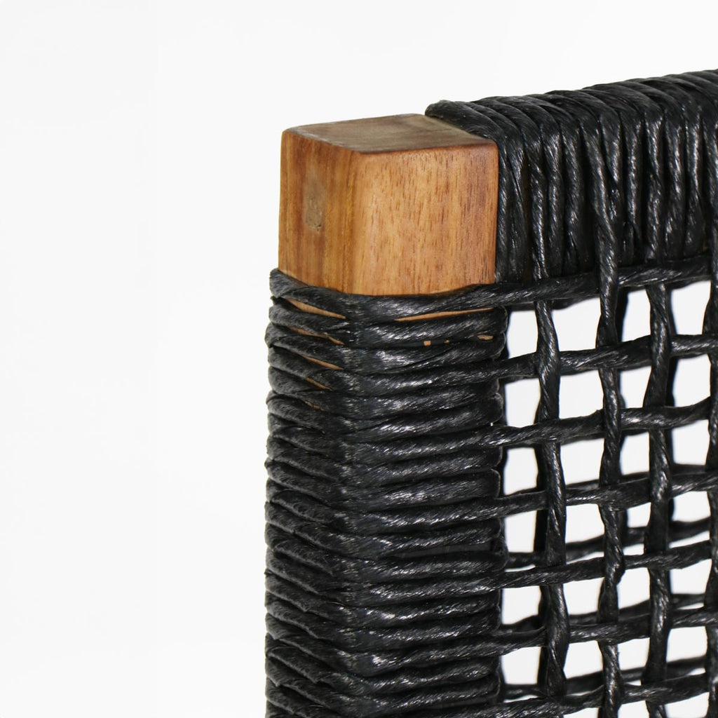 Silla de BAR simón madera / fibra sintética color negro H72cm