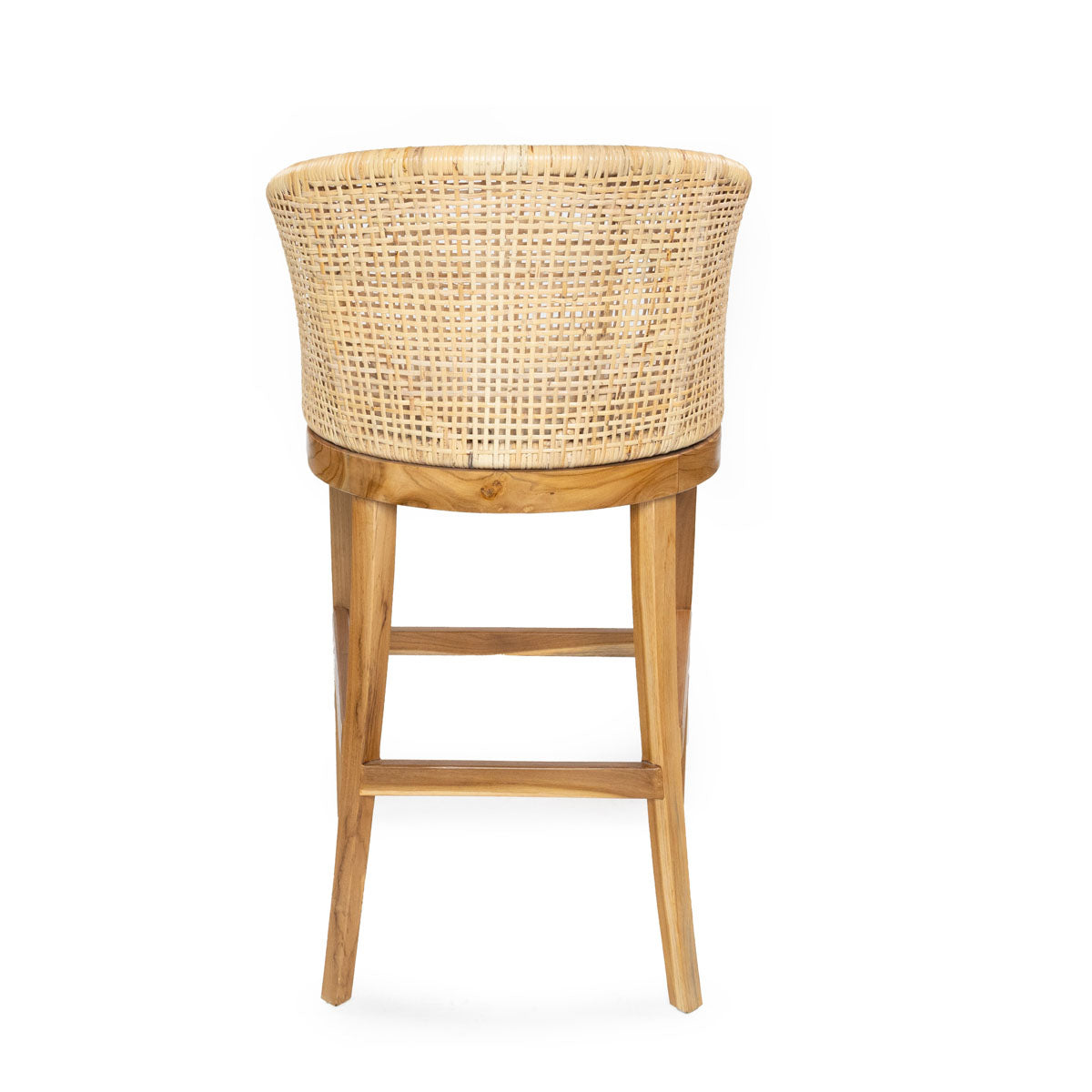 Silla Bar Stoll Madera / Rattan Color Natural con cojín 72cm