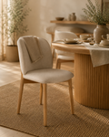 Silla Manhattan Madera Fresno Natural y Lino Beige (Llegada en Agosto)