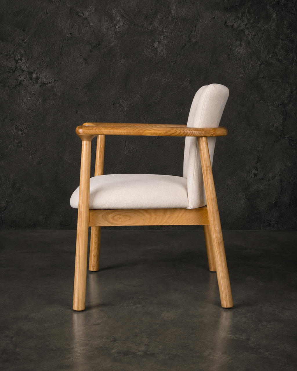 Sitial Mateo Madera Fresno Natural y Lino Beige (Llegada en Agosto)