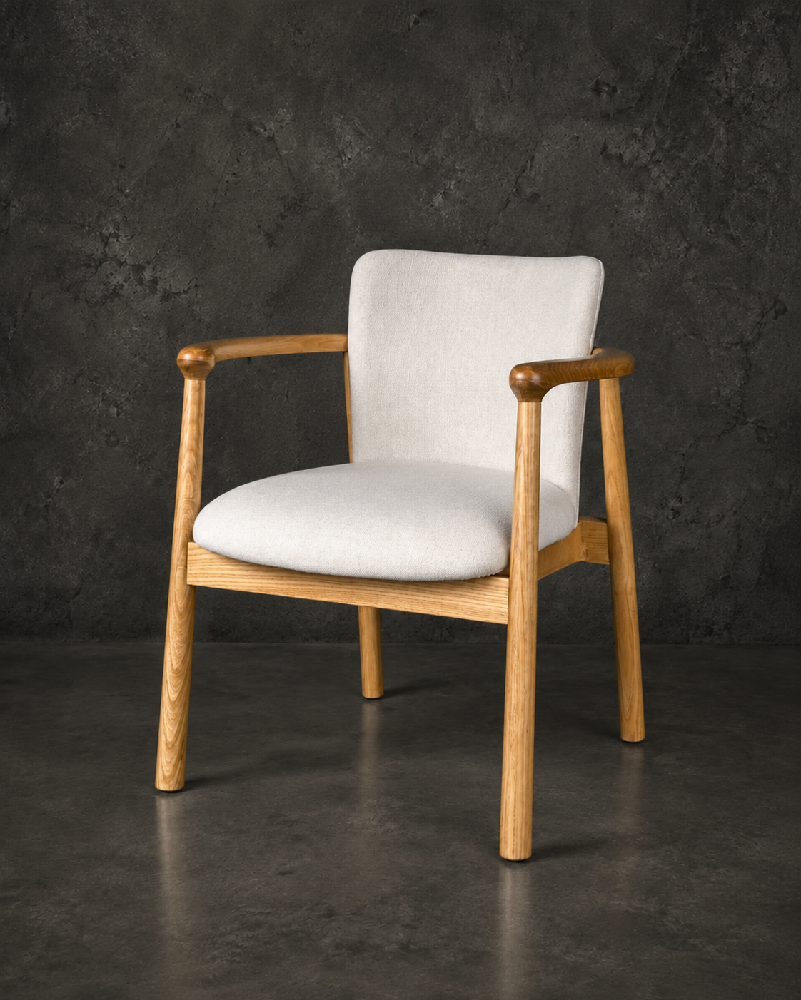 Sitial Mateo Madera Fresno Natural y Lino Beige (Llegada en Agosto)