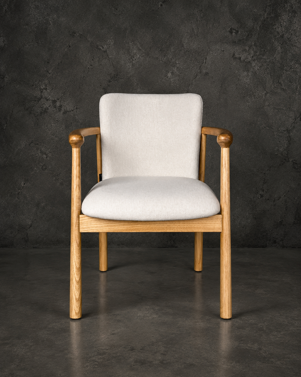 Sitial Mateo Madera Fresno Natural y Lino Beige (Llegada en Agosto)