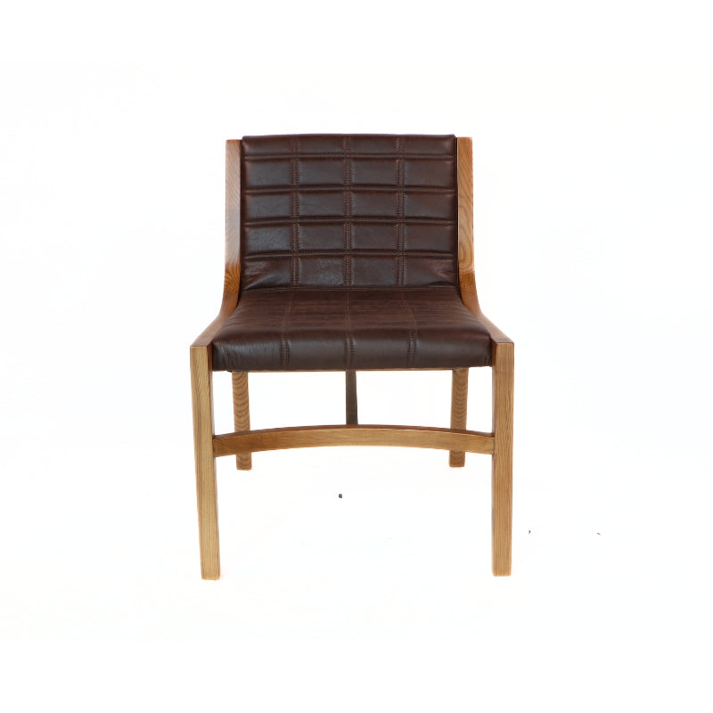 Sitial Enzo Eco-Cuero y Madera de Fresno Light Brown