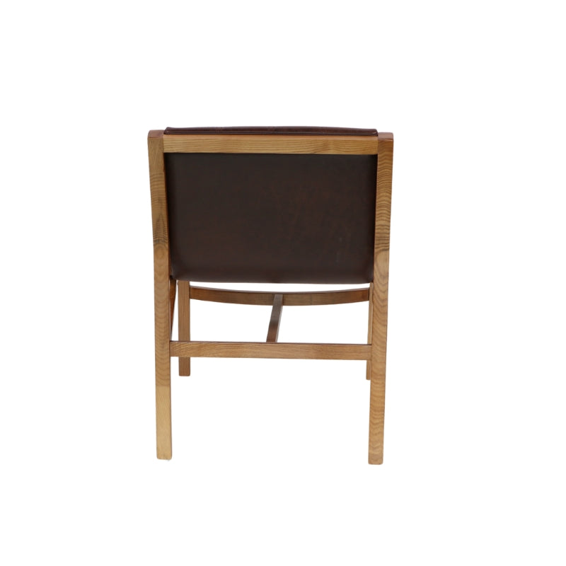 Sitial Enzo Eco-Cuero y Madera de Fresno Light Brown
