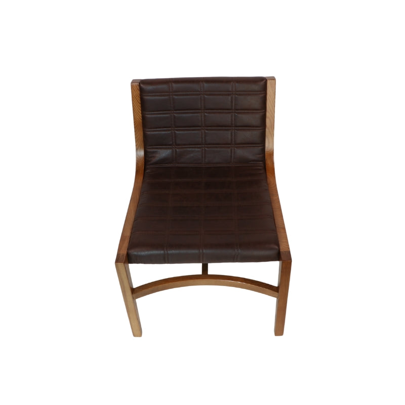 Sitial Enzo Eco-Cuero y Madera de Fresno Light Brown