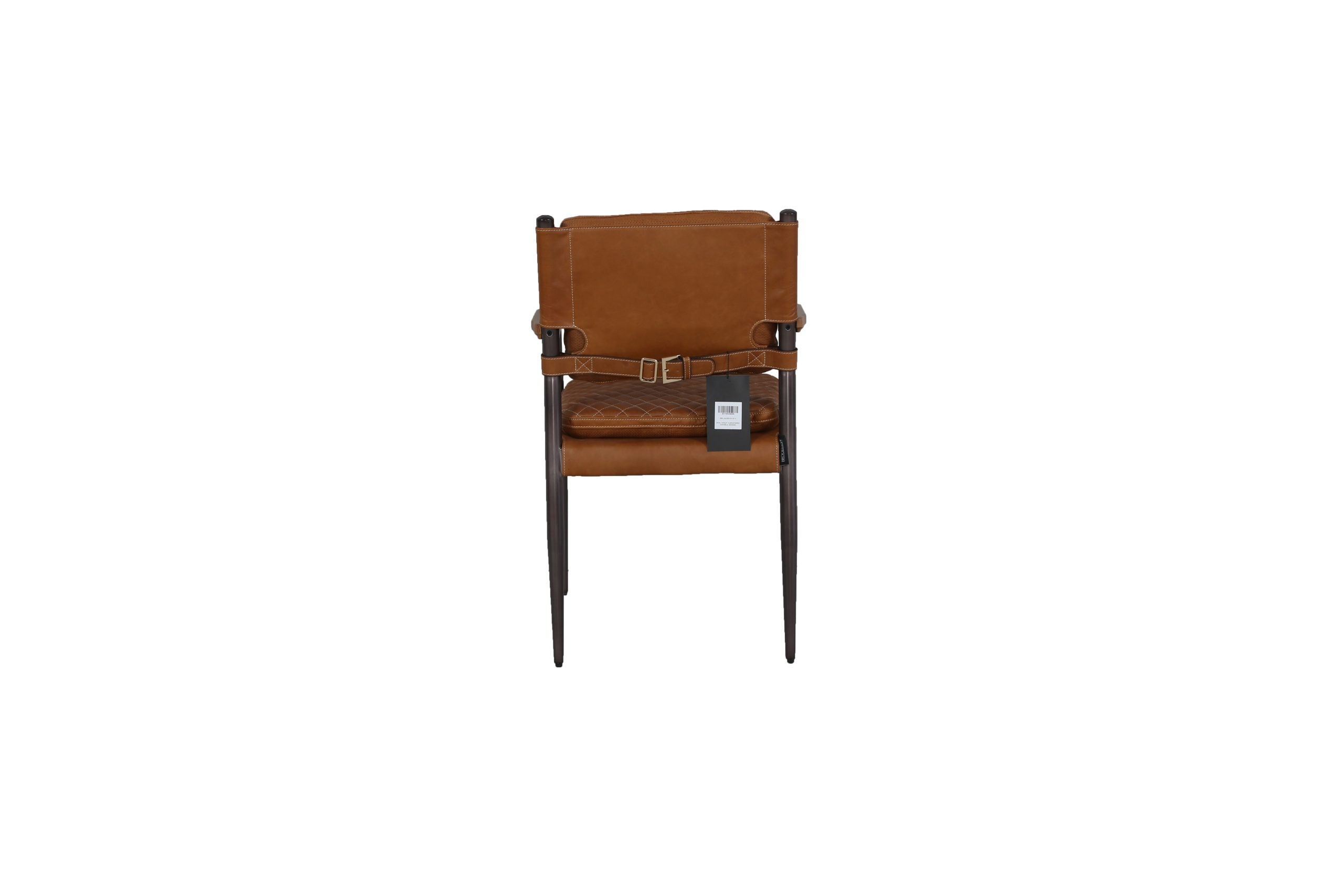 Sitial Harley Cuero Caramelo, Madera y Acero