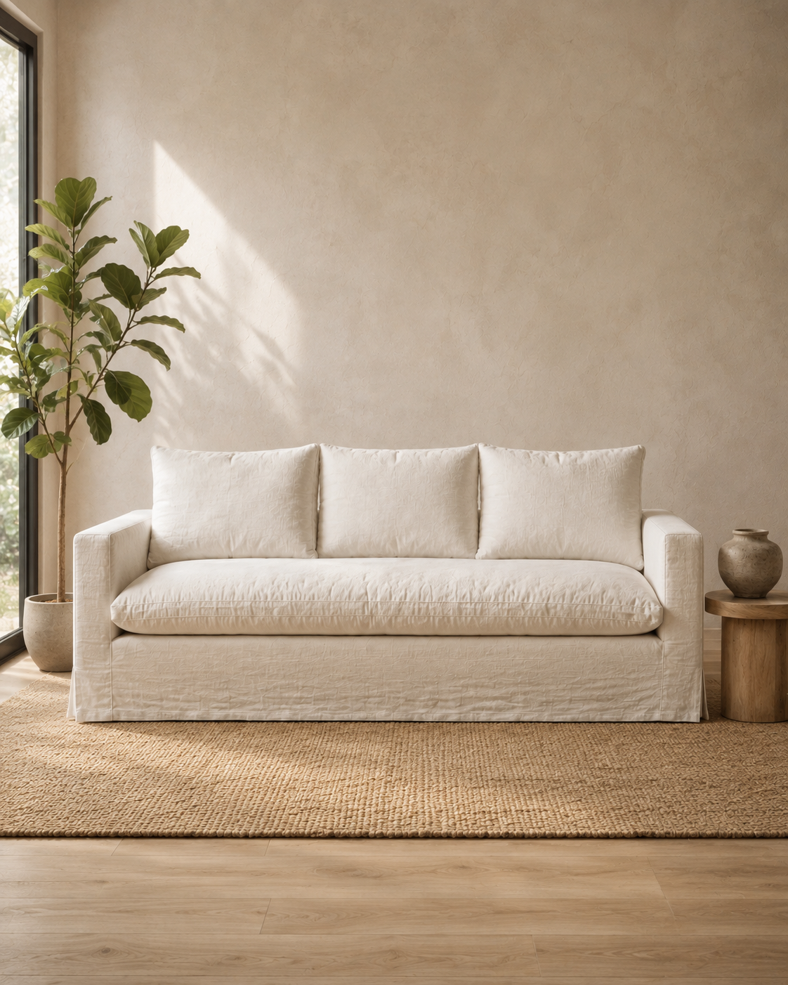 Sofá Soho Desenfundable Lino Natural