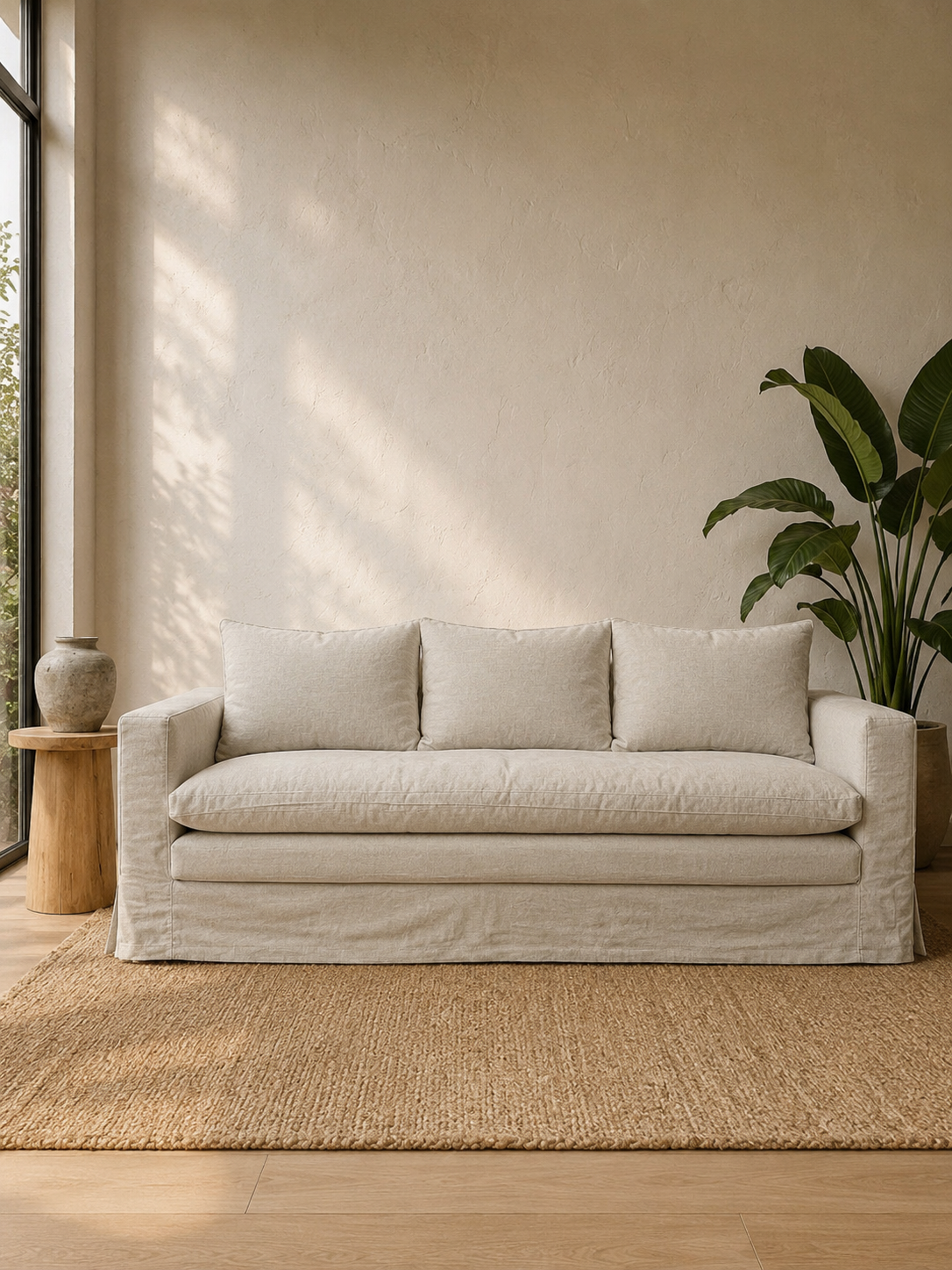 Sofá Soho Desenfundable Lino Natural