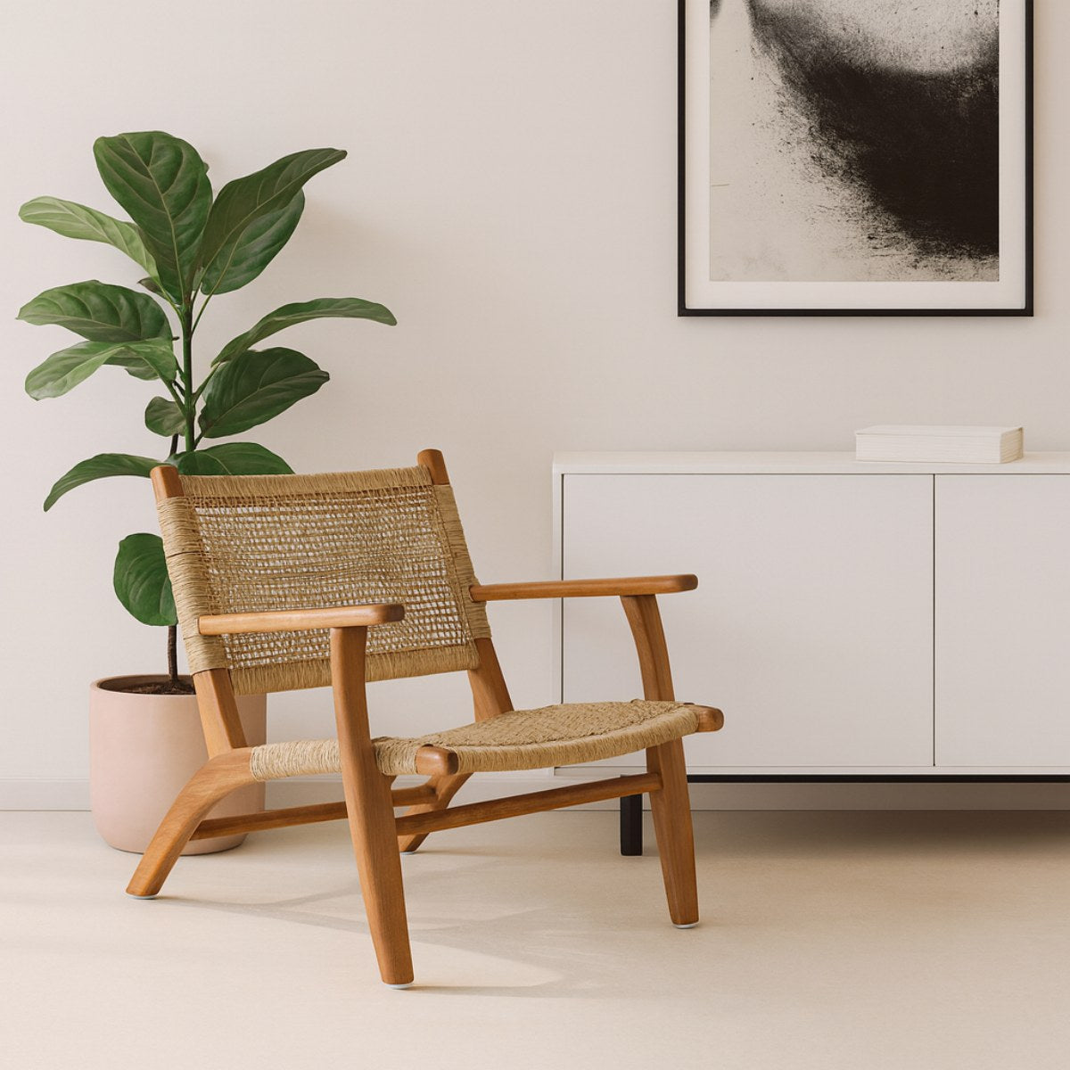 Silla Marlboro madera de teca natural c/Brazos