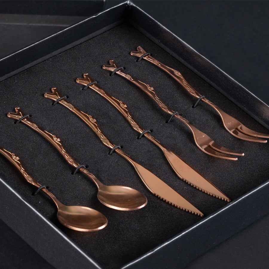 Set de Cubiertos para Cóctel Encobrizados Deluxe