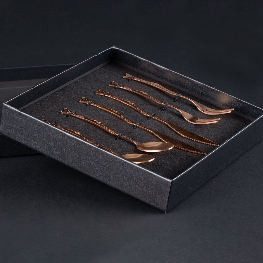 Set de Cubiertos para Cóctel Encobrizados Deluxe