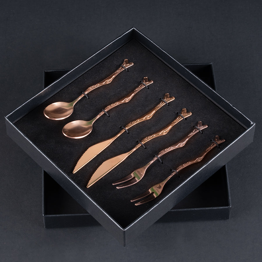 Set de Cubiertos para Cóctel Encobrizados Deluxe