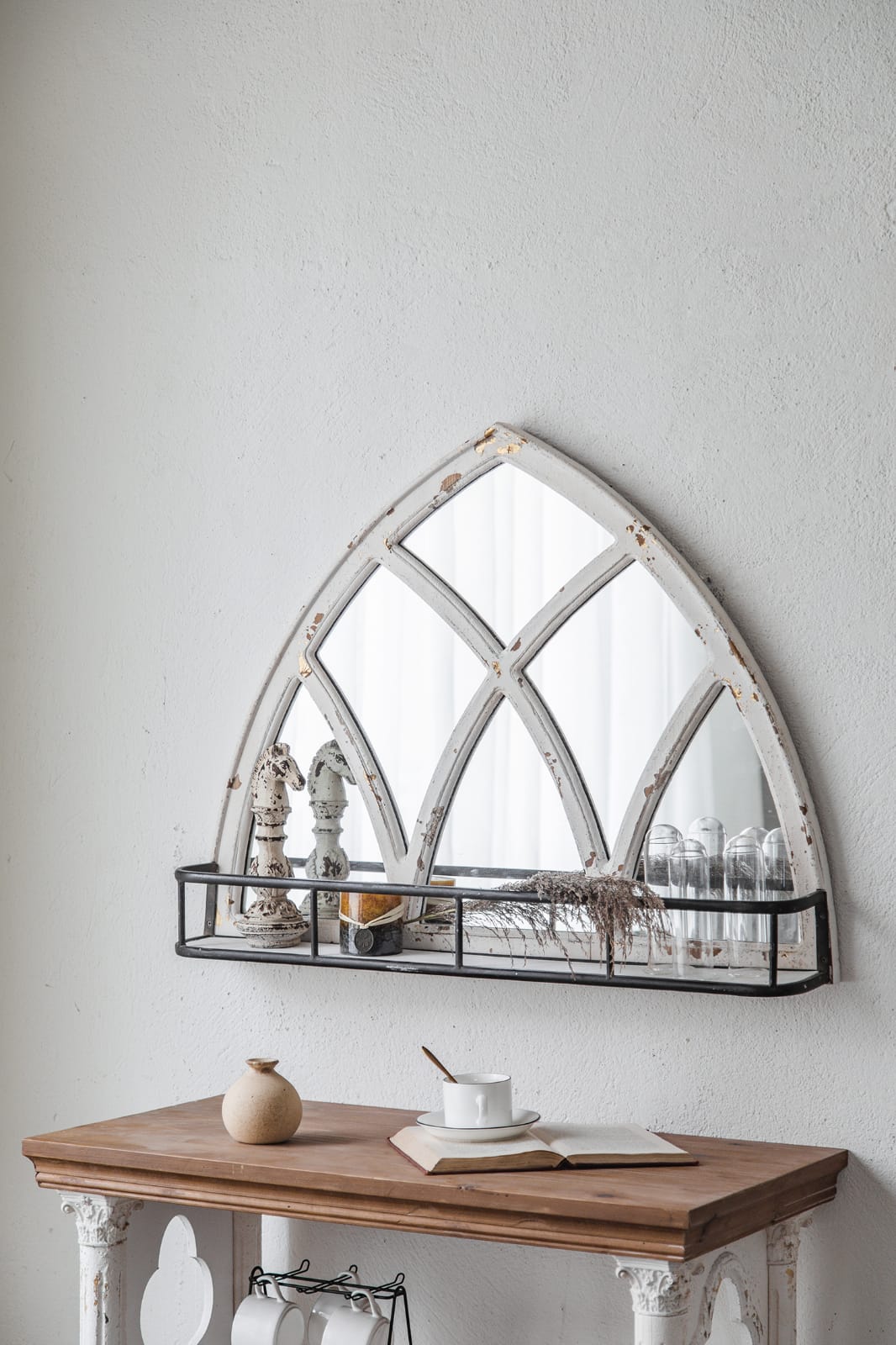 Espejo forma de arco con repisa 65 x 80cm