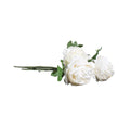 Peonia artificial blanca 29 cm