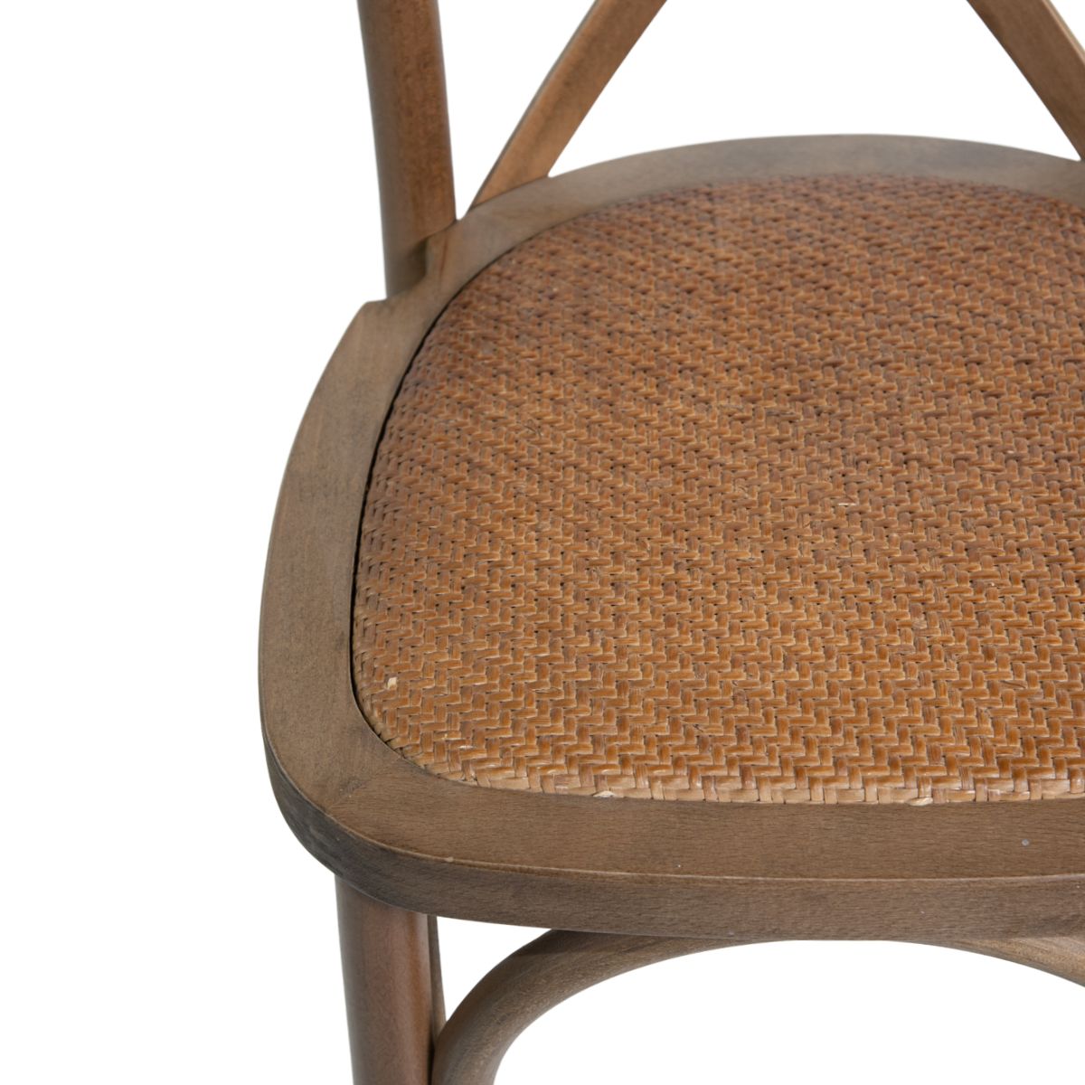 Silla Cruceta de Madera de Haya y Ratán Natural