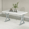 Base doble de mesa en forma de X plateado 74 X 60cm