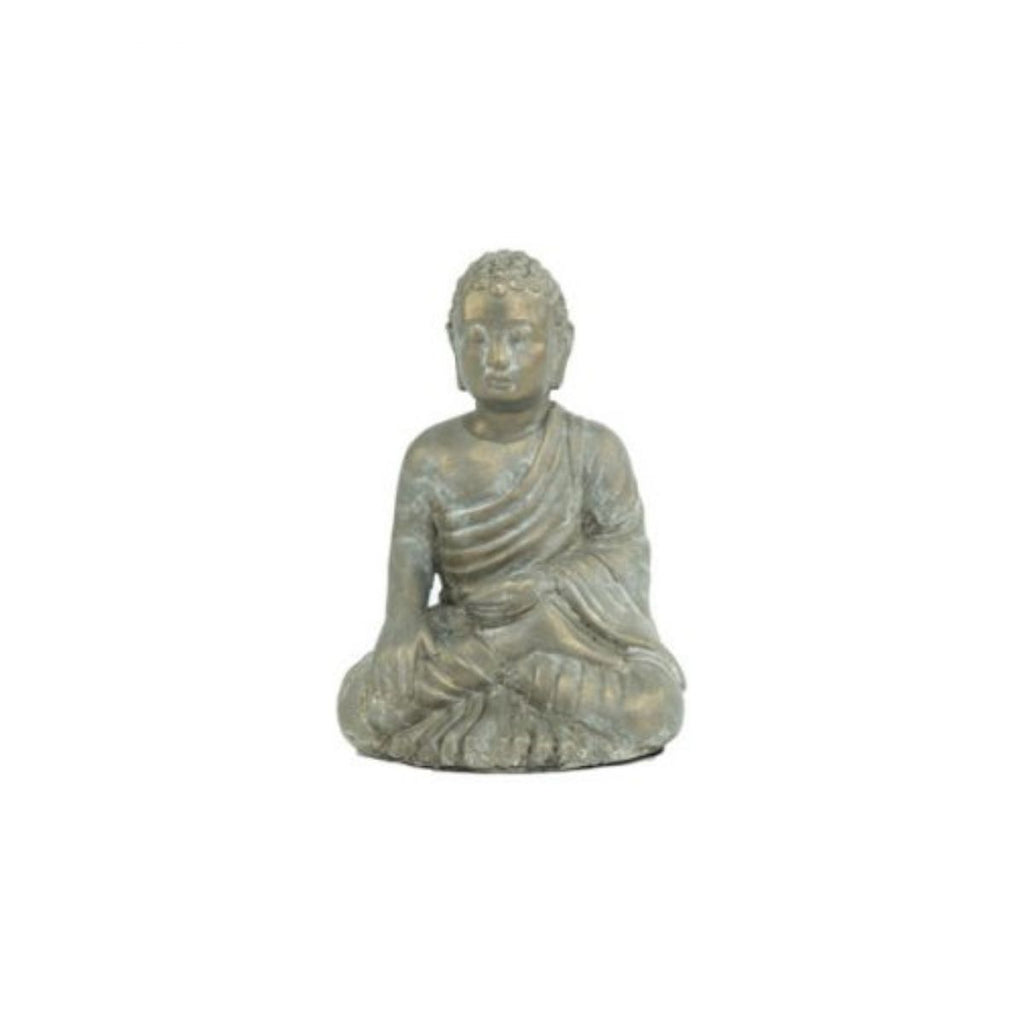 Figura Decorativa Buda Grande Negro en Yeso – Tamaño L