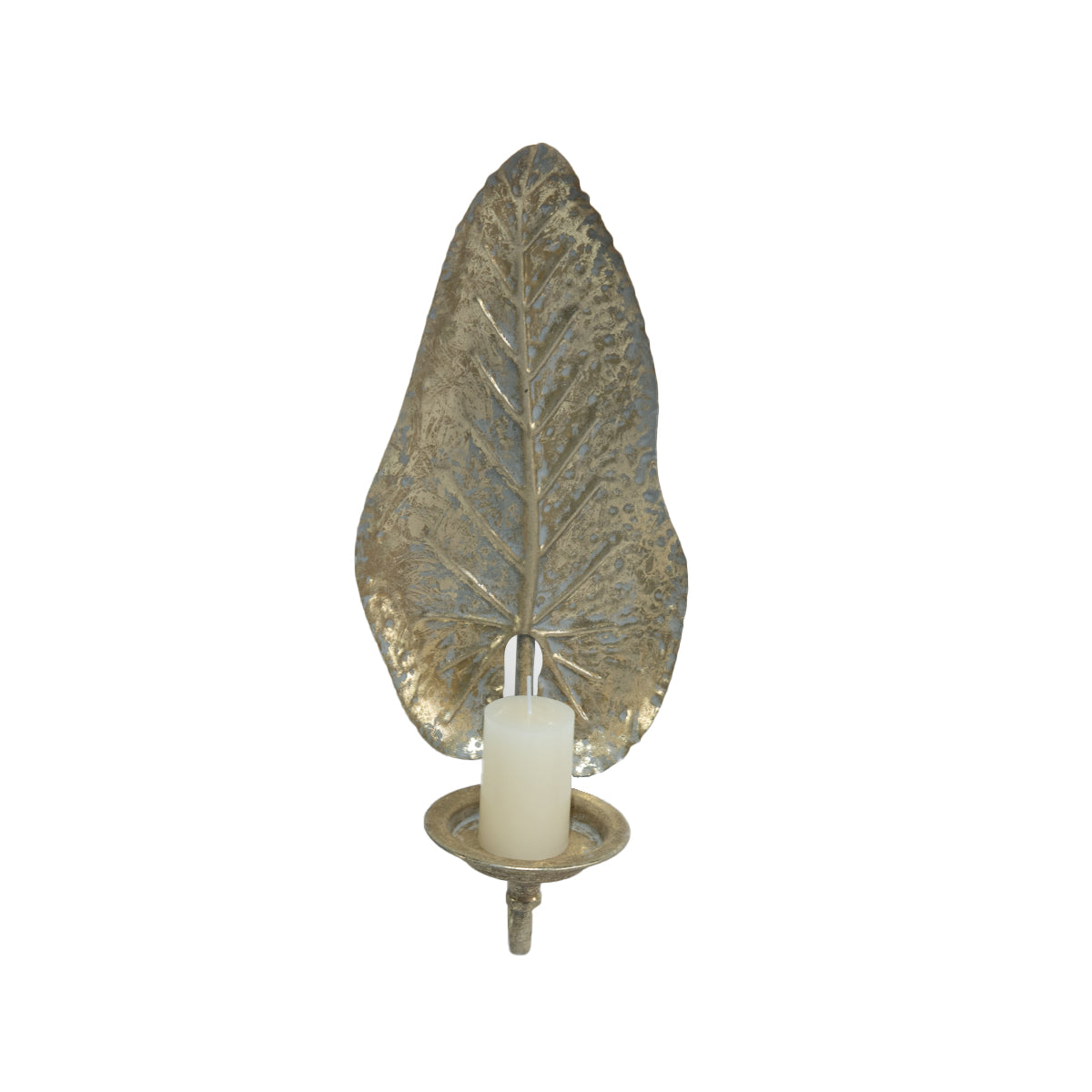 Candelabro aplique con diseño de hoja