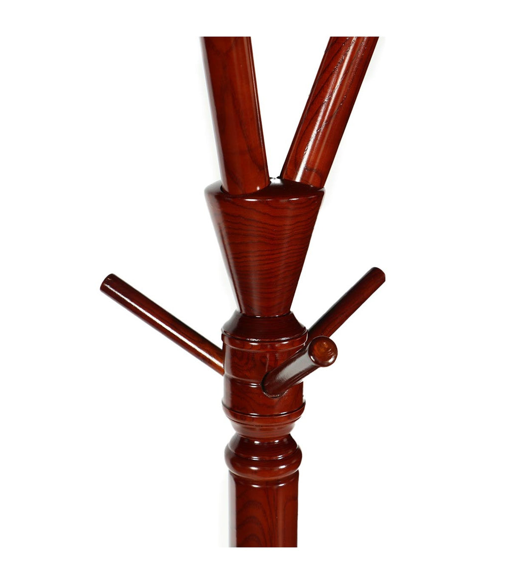Perchero de pedestal "Manhattan" de Madera de Fresno Americano natural 47 x47 x 180CM