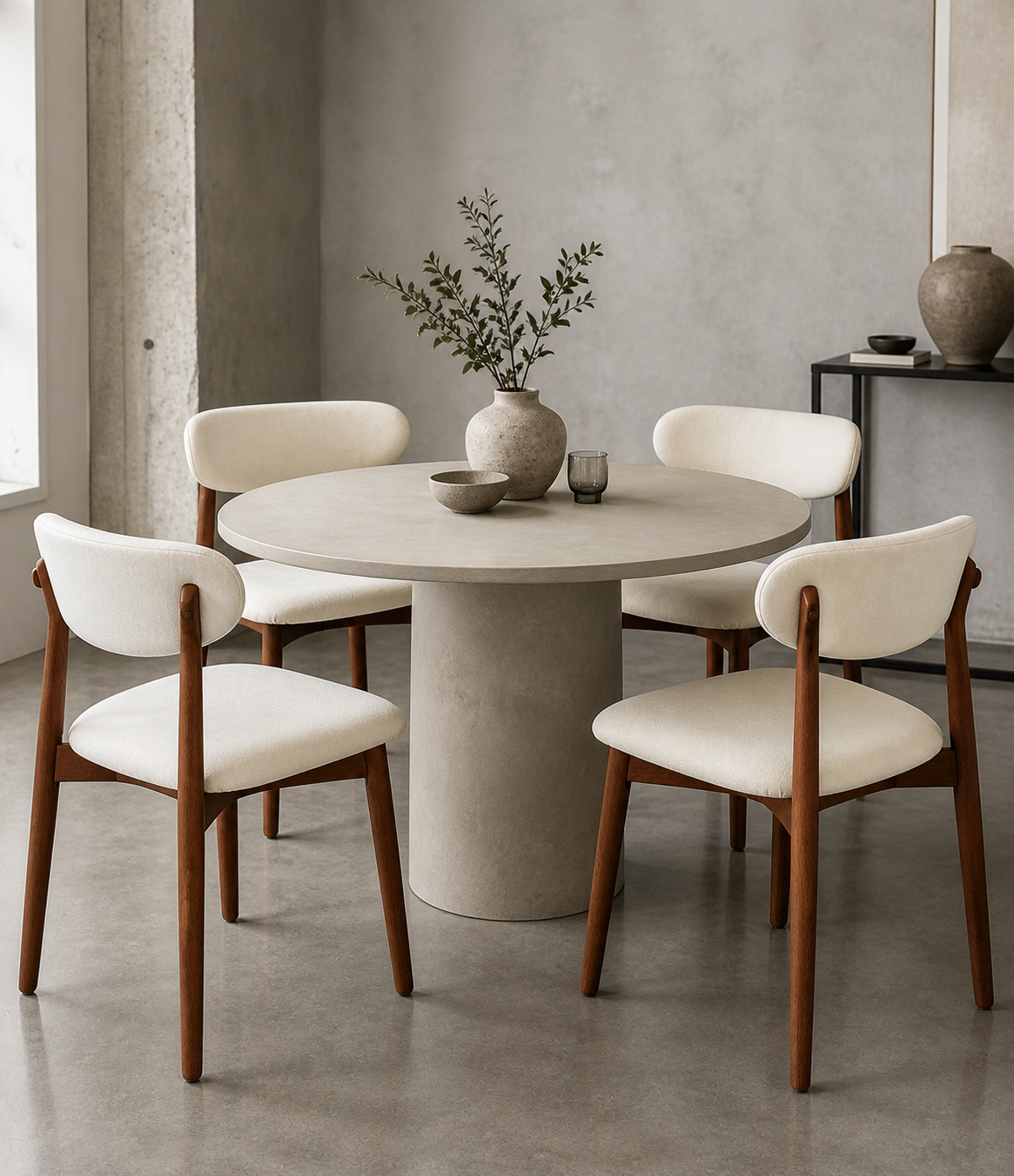 Silla Álvaro Madera Walnut y Lino Natura
