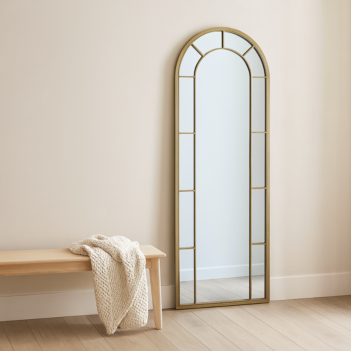 Espejo de arco decorativo marco de metal 70x190x2cm