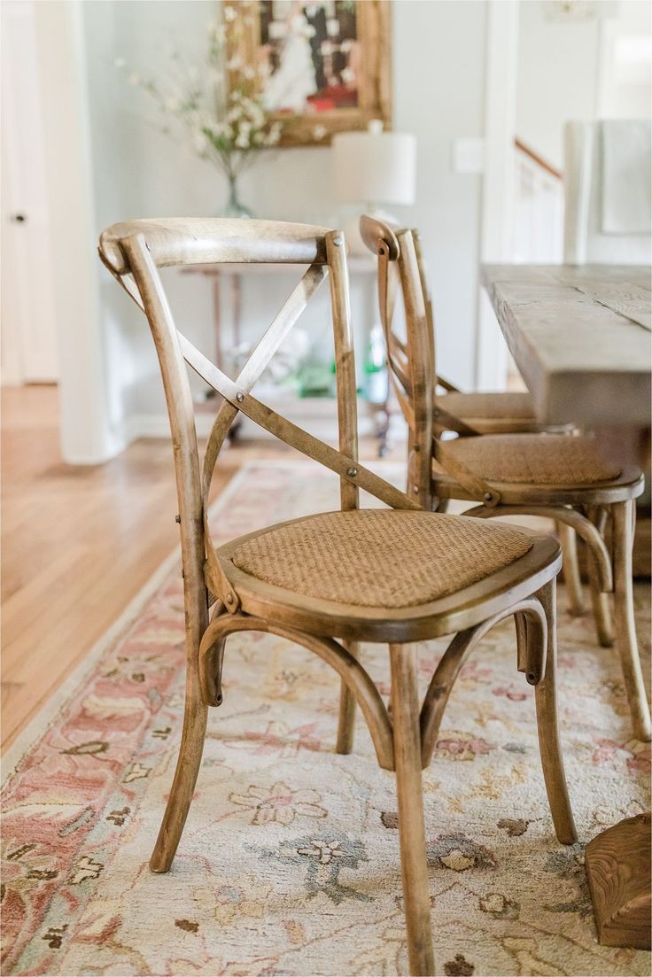 Silla Cruceta de Madera de Haya y Ratán Natural