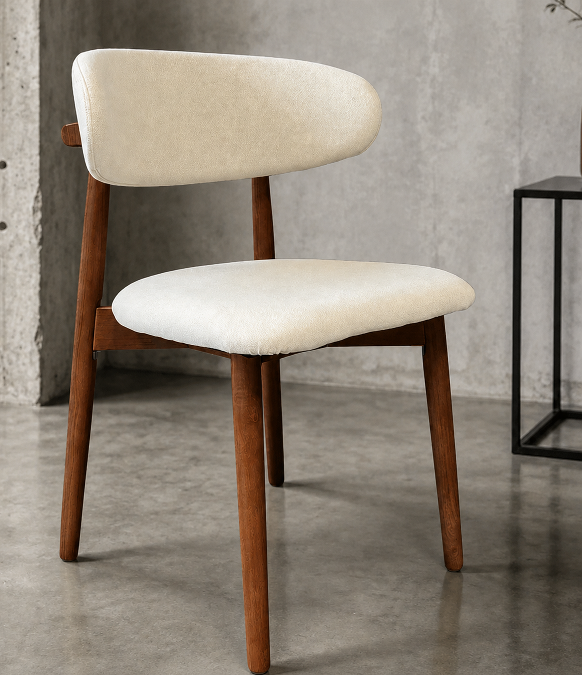 Silla Álvaro Madera Walnut y Lino Natura